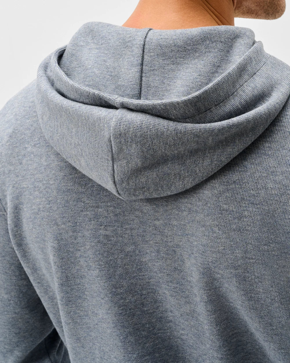 BUTTON HENLEY HOODIE (TITANIUM) - JOHNNIE-O