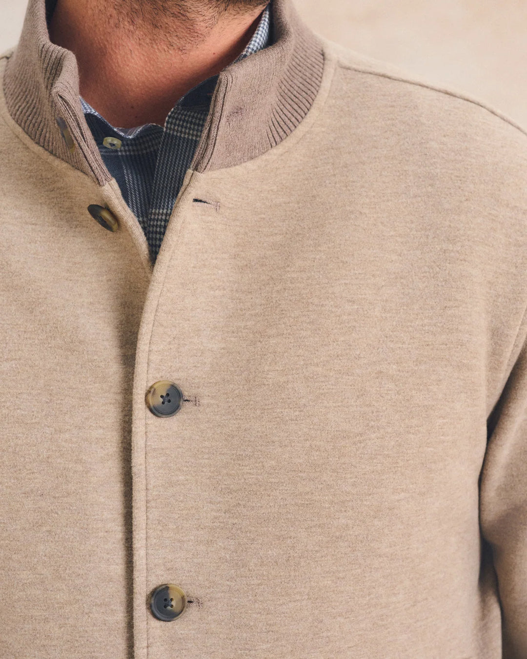 STRETCH KNIT BOMBER (MAPLE) - JOHNNIE-O