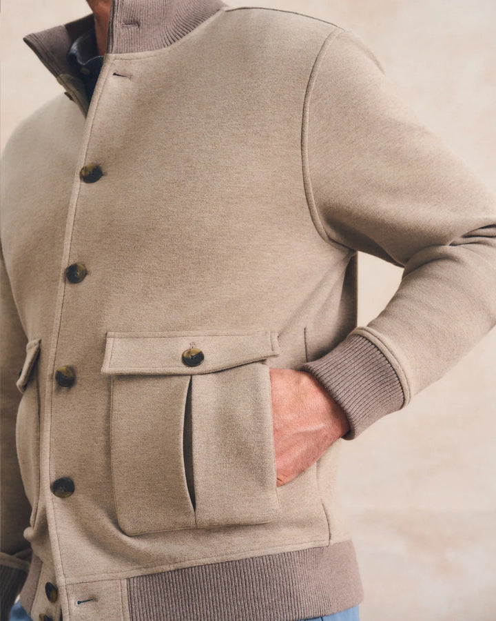 STRETCH KNIT BOMBER (MAPLE) - JOHNNIE-O
