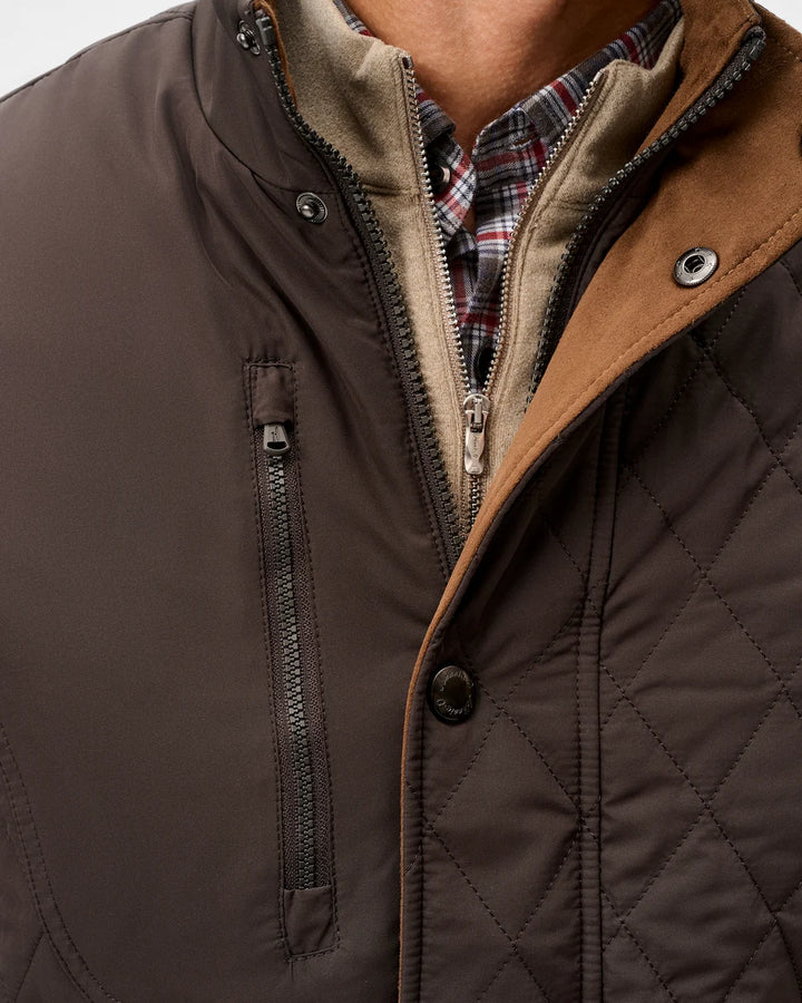 JUNO QUILTED COAT (COCOA) - JOHNNIE-O