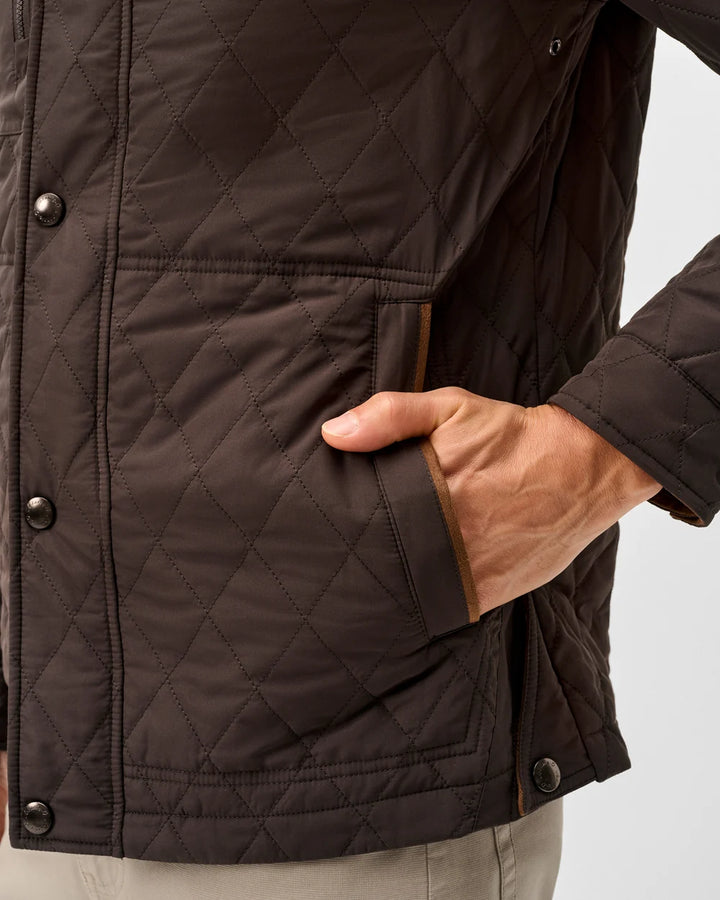 JUNO QUILTED COAT (COCOA) - JOHNNIE-O