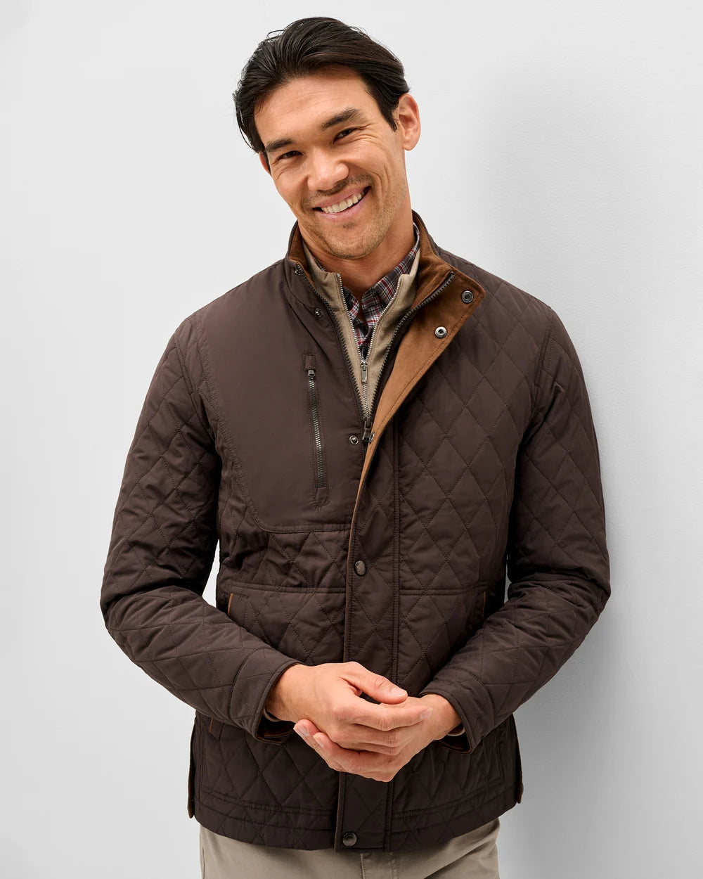 JUNO QUILTED COAT (COCOA) - JOHNNIE-O