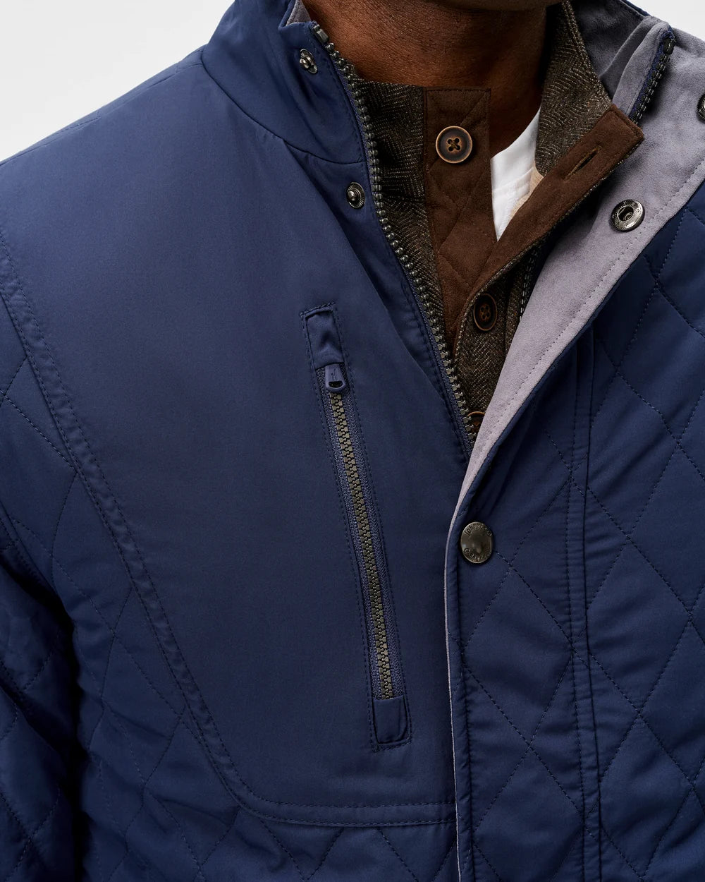 JUNO QUILTED COAT (NAVY) - JOHNNIE-O