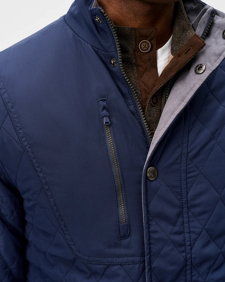 JUNO QUILTED COAT (NAVY) - JOHNNIE-O