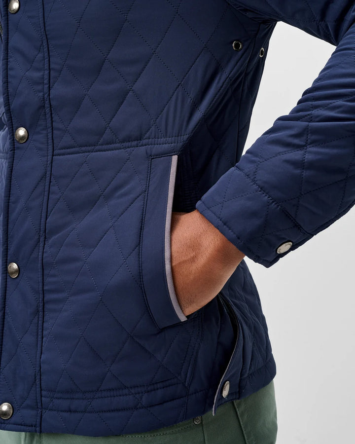 JUNO QUILTED COAT (NAVY) - JOHNNIE-O