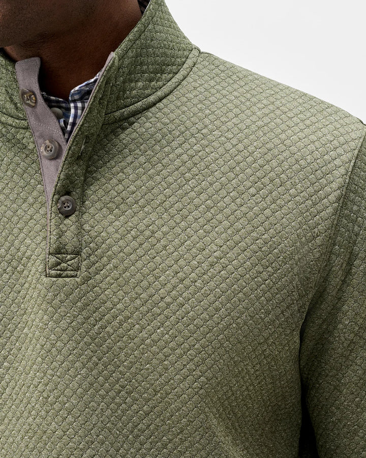 ROCKWELLS BUTTON PULLOVER (FOREST) - JOHNNIE-O