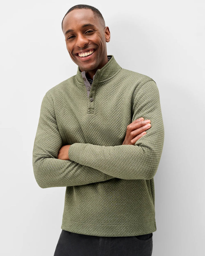 ROCKWELLS BUTTON PULLOVER (FOREST) - JOHNNIE-O