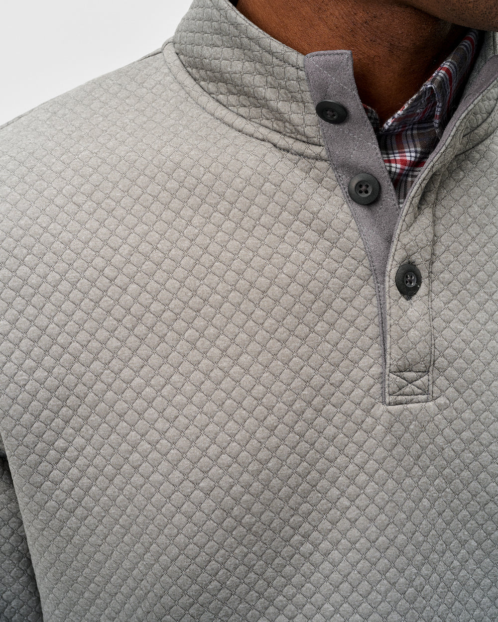 ROCKWELLS BUTTON PULLOVER (SMOKE) - JOHNNIE-O