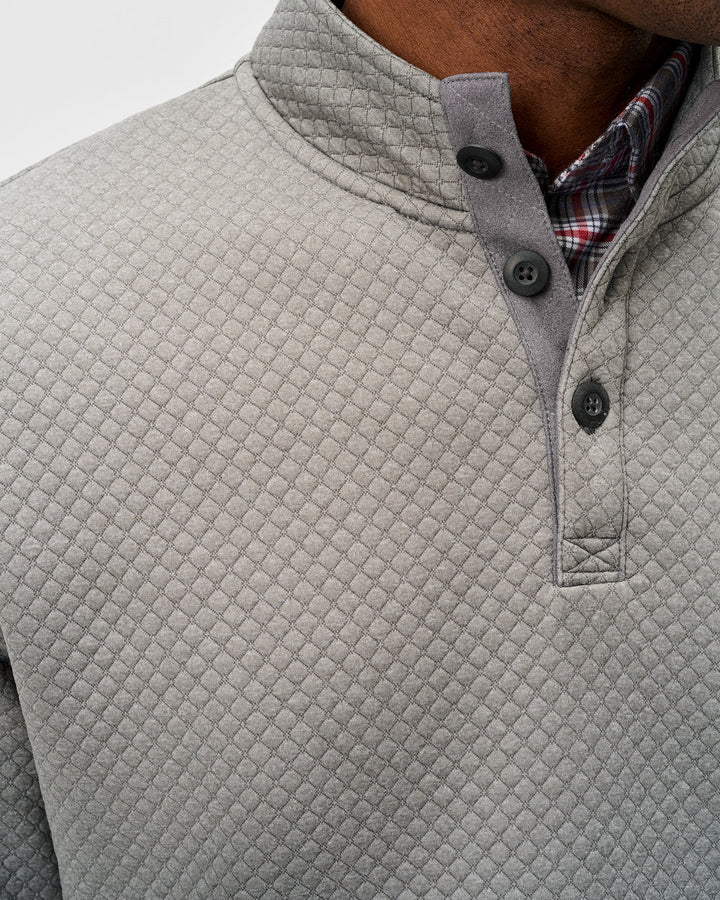ROCKWELLS BUTTON PULLOVER (SMOKE) - JOHNNIE-O