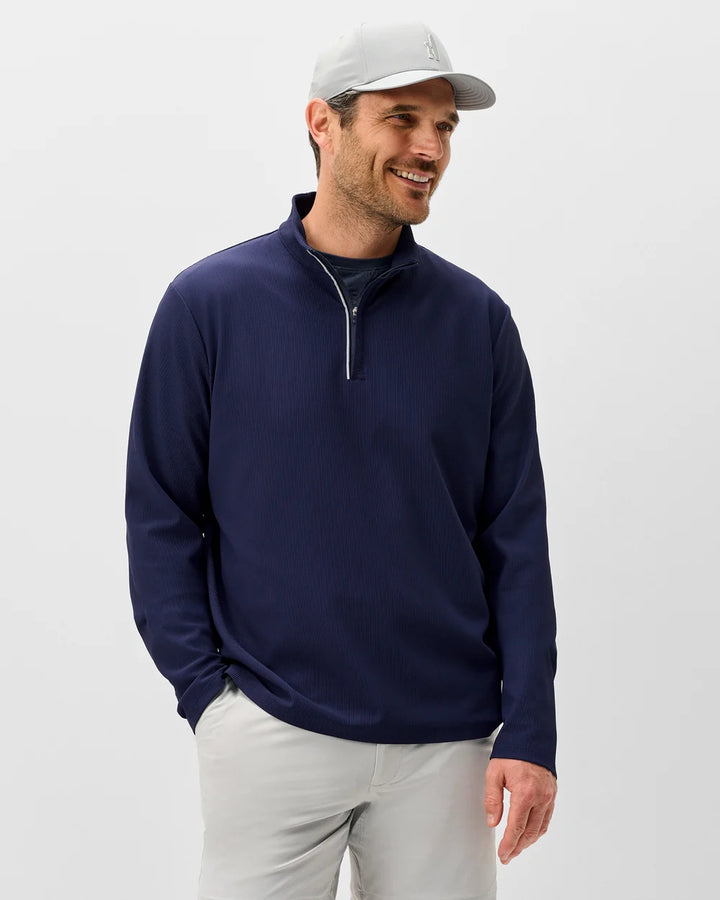 HOPPIN' 1/4 ZIP PULLOVER (NAVY) - JOHNNIE-O