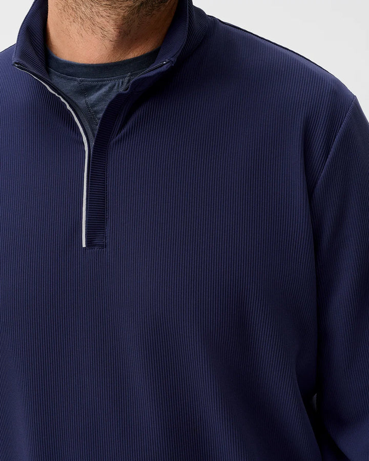 HOPPIN' 1/4 ZIP PULLOVER (NAVY) - JOHNNIE-O