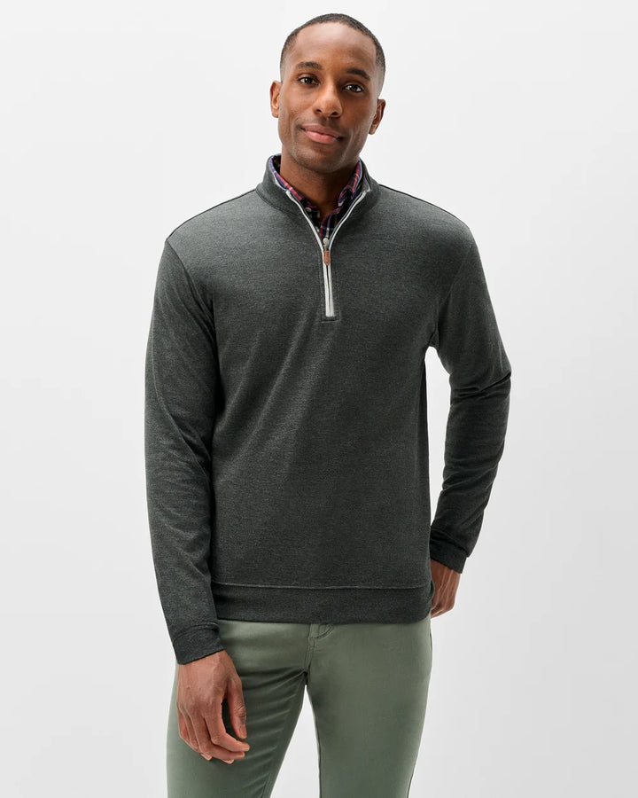 SULLY 1/4 SWEATER (HEATHER BLACK) - JOHNNIE-O