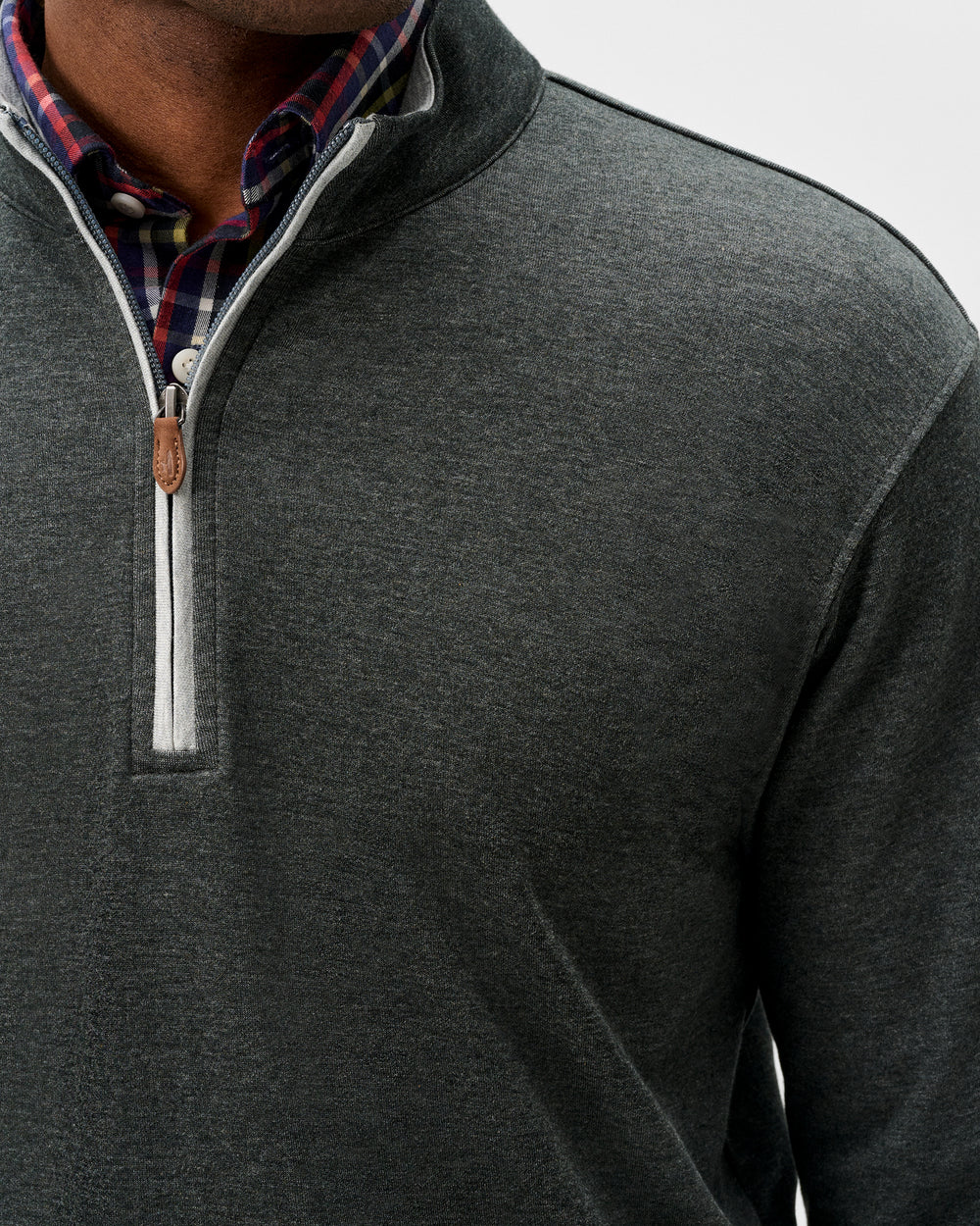 SULLY 1/4 SWEATER (HEATHER BLACK) - JOHNNIE-O