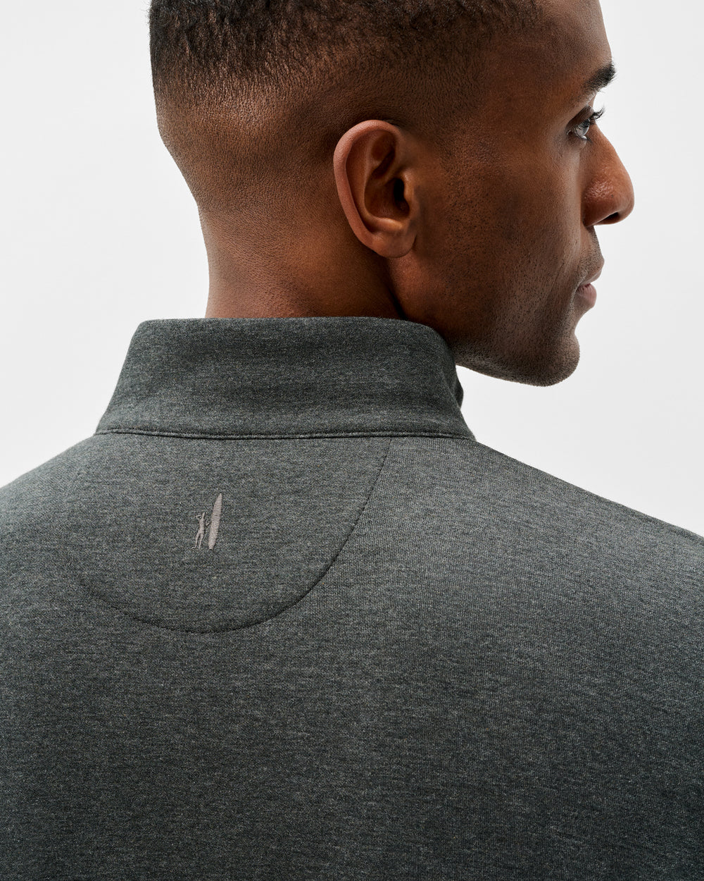 SULLY 1/4 SWEATER (HEATHER BLACK) - JOHNNIE-O