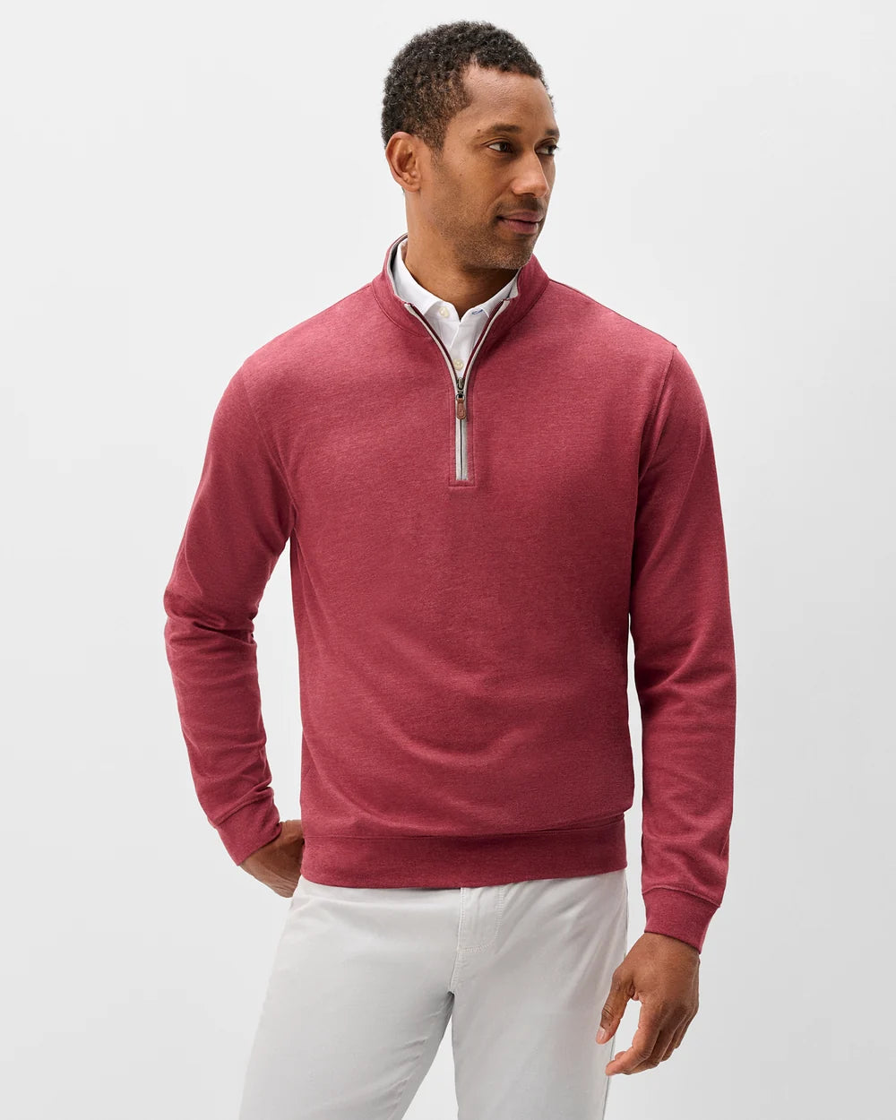 SULLY 1/4 ZIP SWEATER (PORT) - JOHNNIE-O