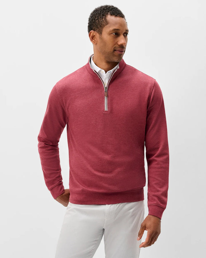 SULLY 1/4 ZIP SWEATER (PORT) - JOHNNIE-O
