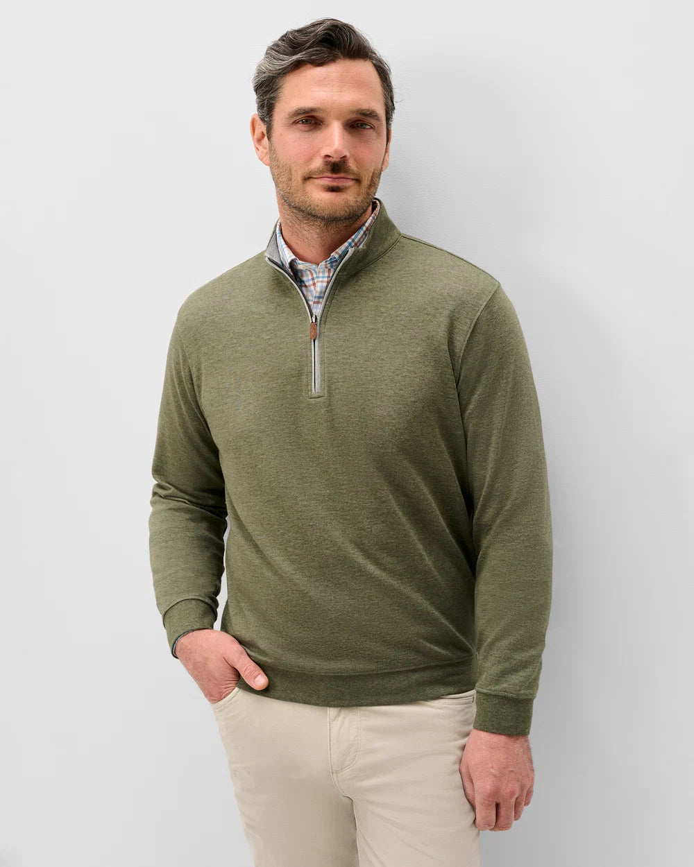 SULLY 1/4 SWEATER (SEQUOIA) - JOHNNIE-O