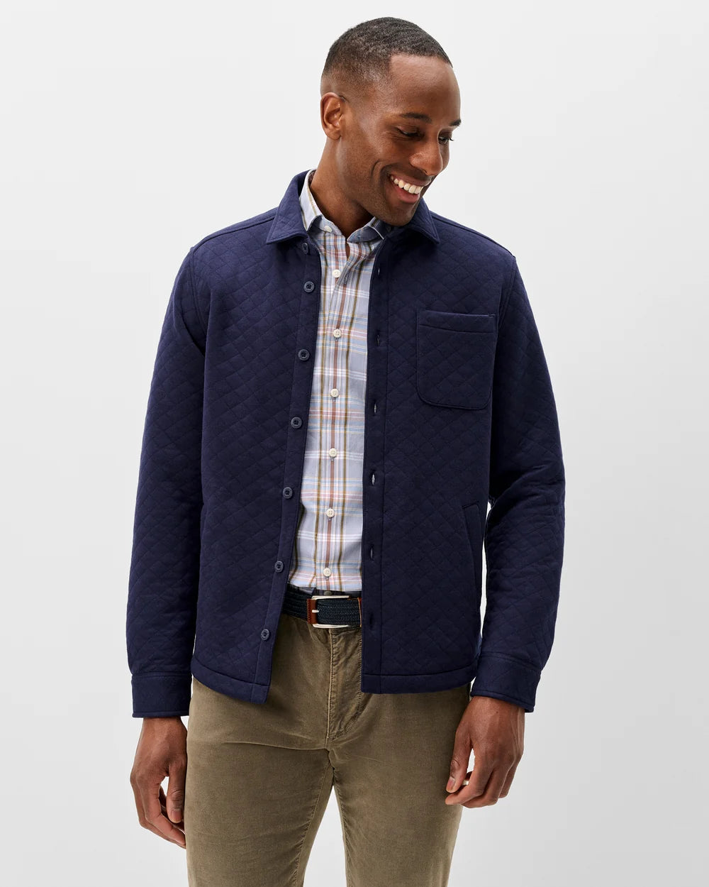 STOWE QUILTED SHACKET (NAVY) - JOHNNIE-O