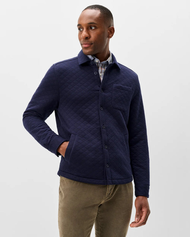 STOWE QUILTED SHACKET (NAVY) - JOHNNIE-O