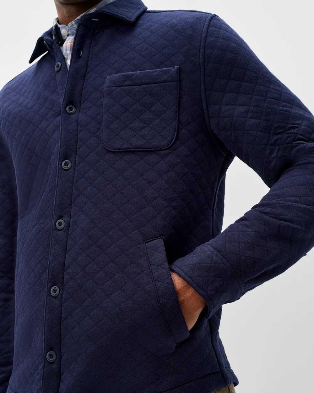 STOWE QUILTED SHACKET (NAVY) - JOHNNIE-O