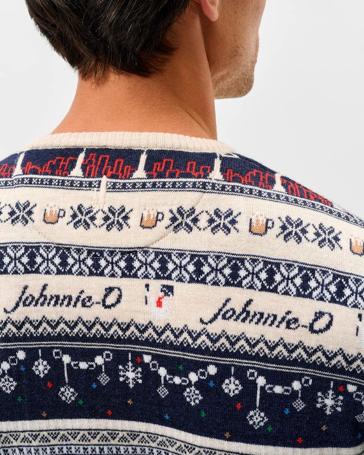 MERINO HOLIDAY SWEATER (CREAM) - JOHNNIE-O
