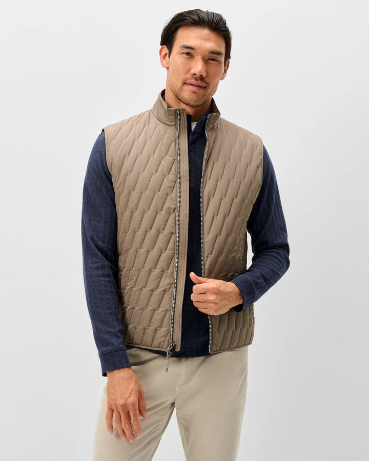 BELFRY QUILTED VEST (KHAKI) - JOHNNIE-O