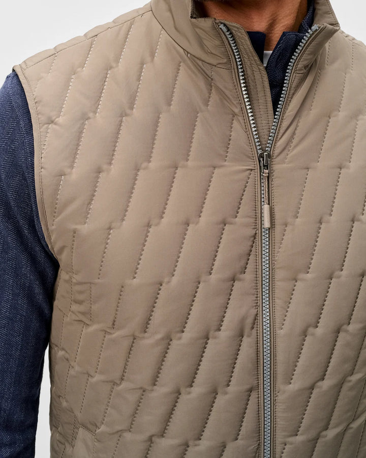 BELFRY QUILTED VEST (KHAKI) - JOHNNIE-O