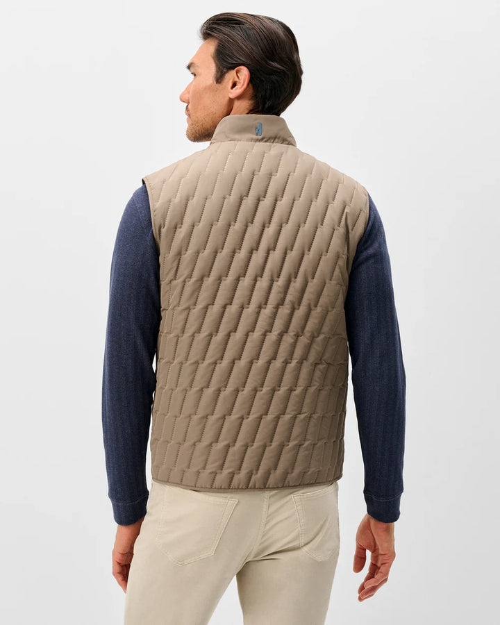 BELFRY QUILTED VEST (KHAKI) - JOHNNIE-O