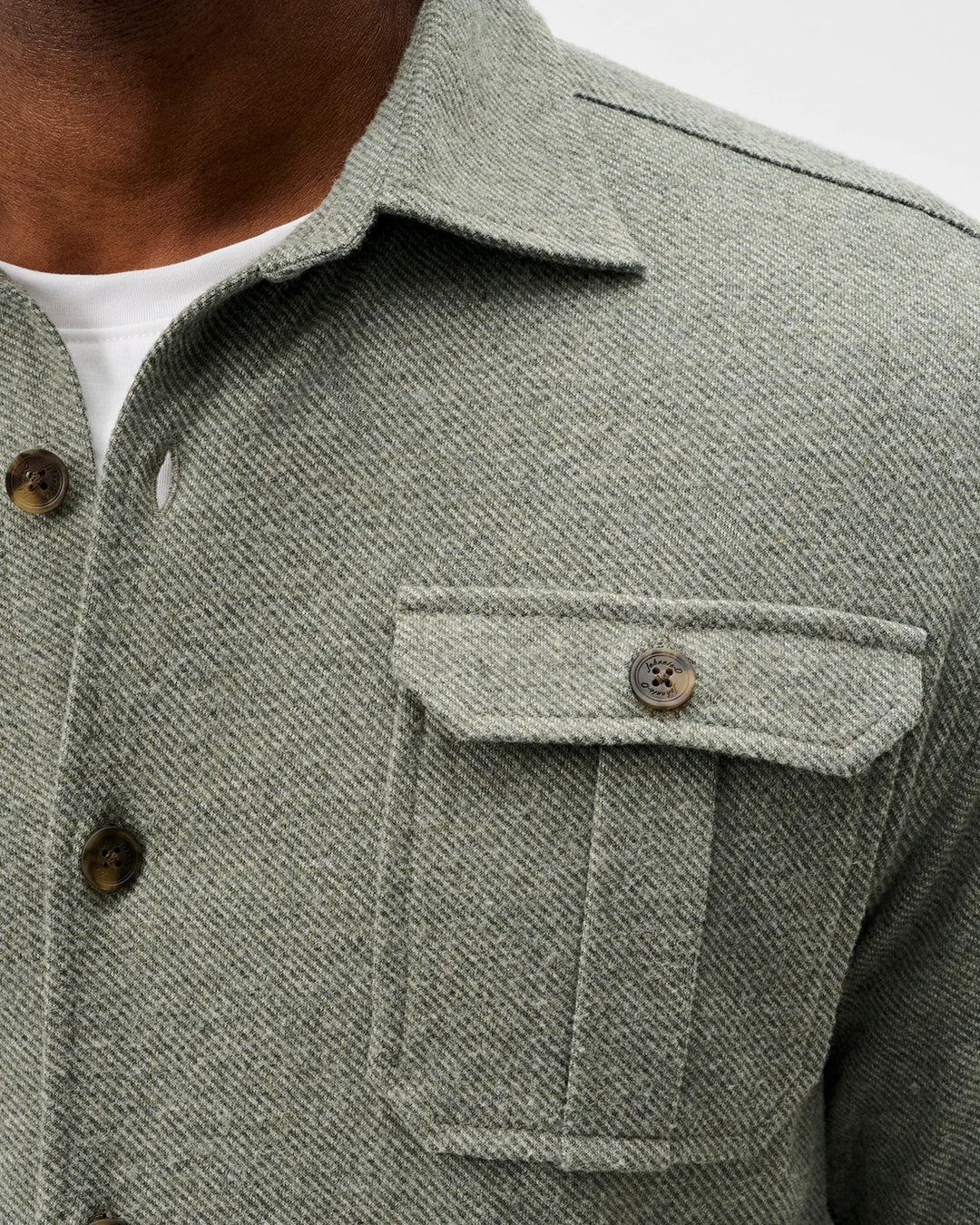 SEQUOIA TWILL SHIRT (FOREST) - JOHNNIE-O