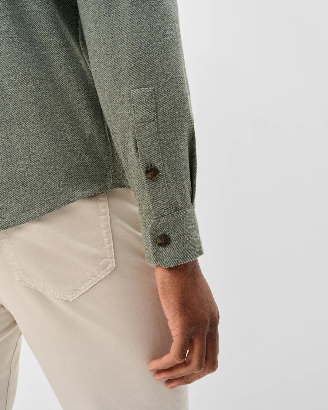 SEQUOIA TWILL SHIRT (FOREST) - JOHNNIE-O