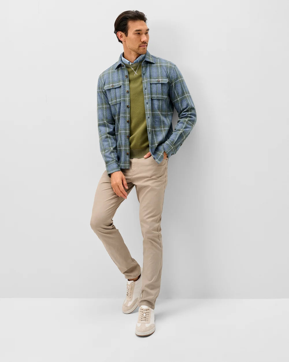 LABRADOR TARTAN SHIRT (BLUE) - JOHNNIE-O