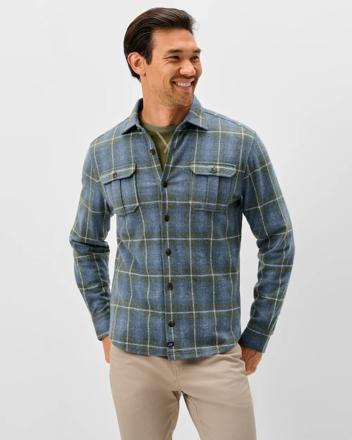 LABRADOR TARTAN SHIRT (BLUE) - JOHNNIE-O