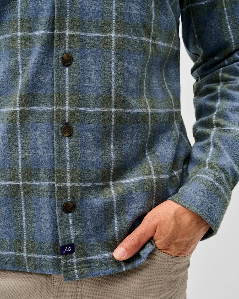 LABRADOR TARTAN SHIRT (BLUE) - JOHNNIE-O