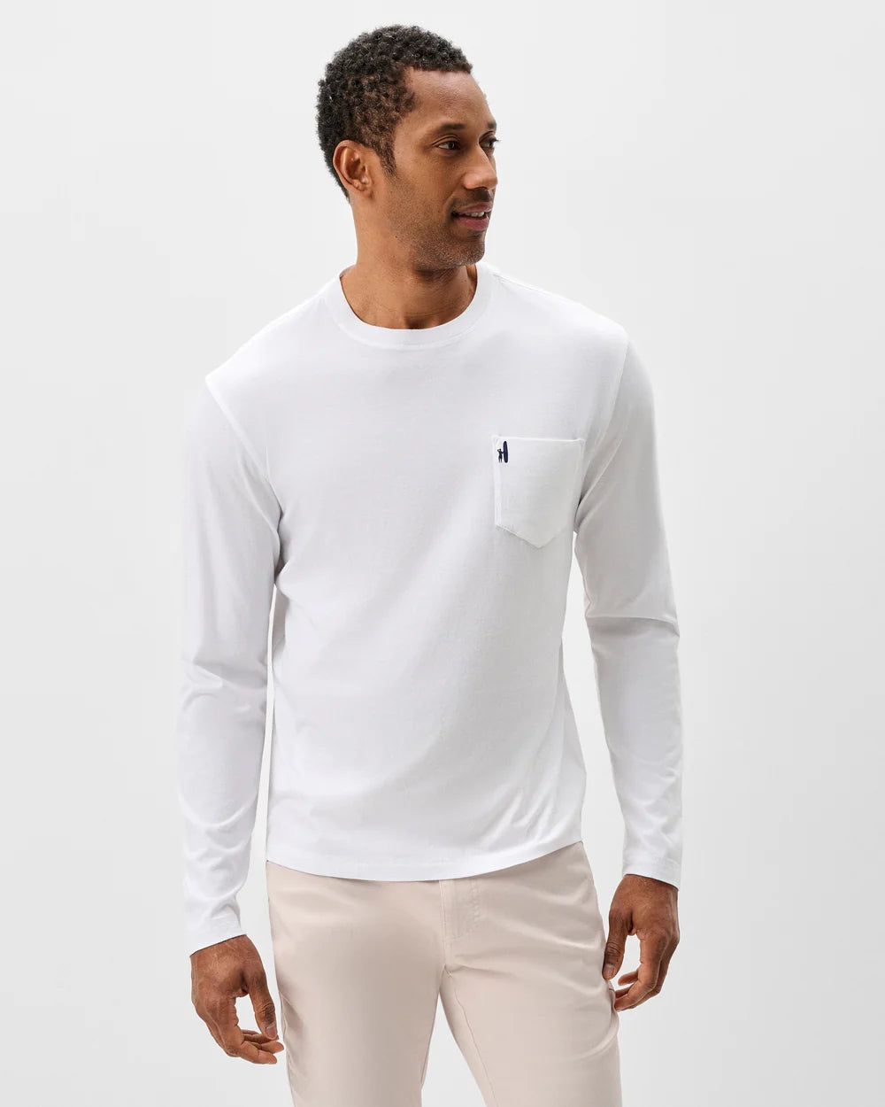SURFER DUDE LONGSLEEVE TEE (WHITE) - JOHNNIE-O
