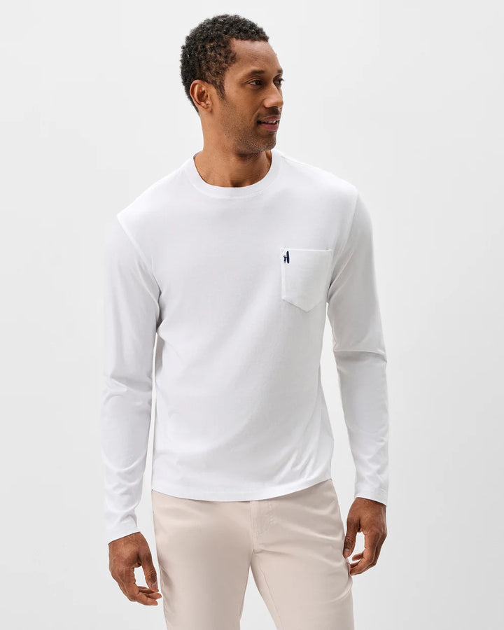 SURFER DUDE LONGSLEEVE TEE (WHITE) - JOHNNIE-O