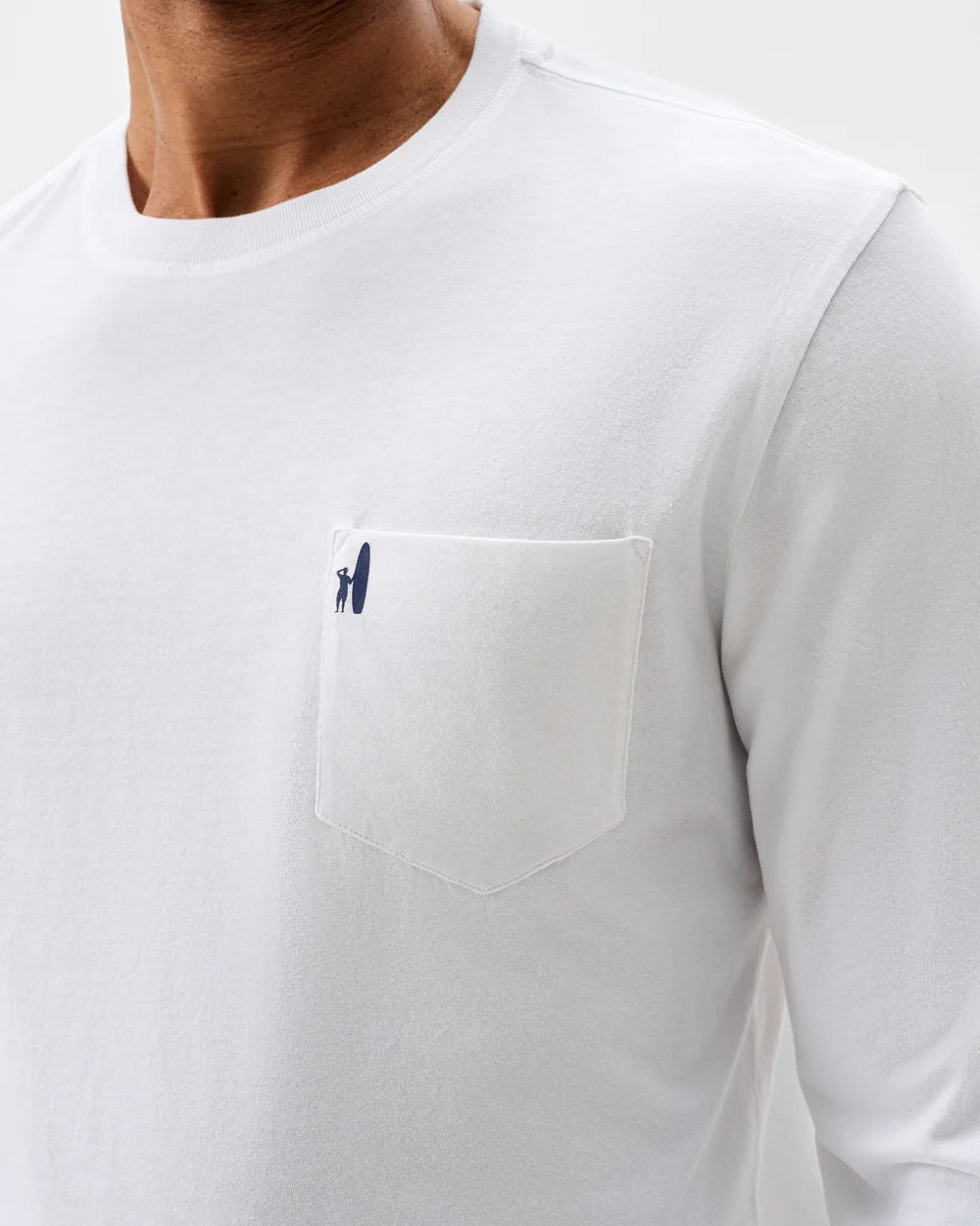 SURFER DUDE LONGSLEEVE TEE (WHITE) - JOHNNIE-O