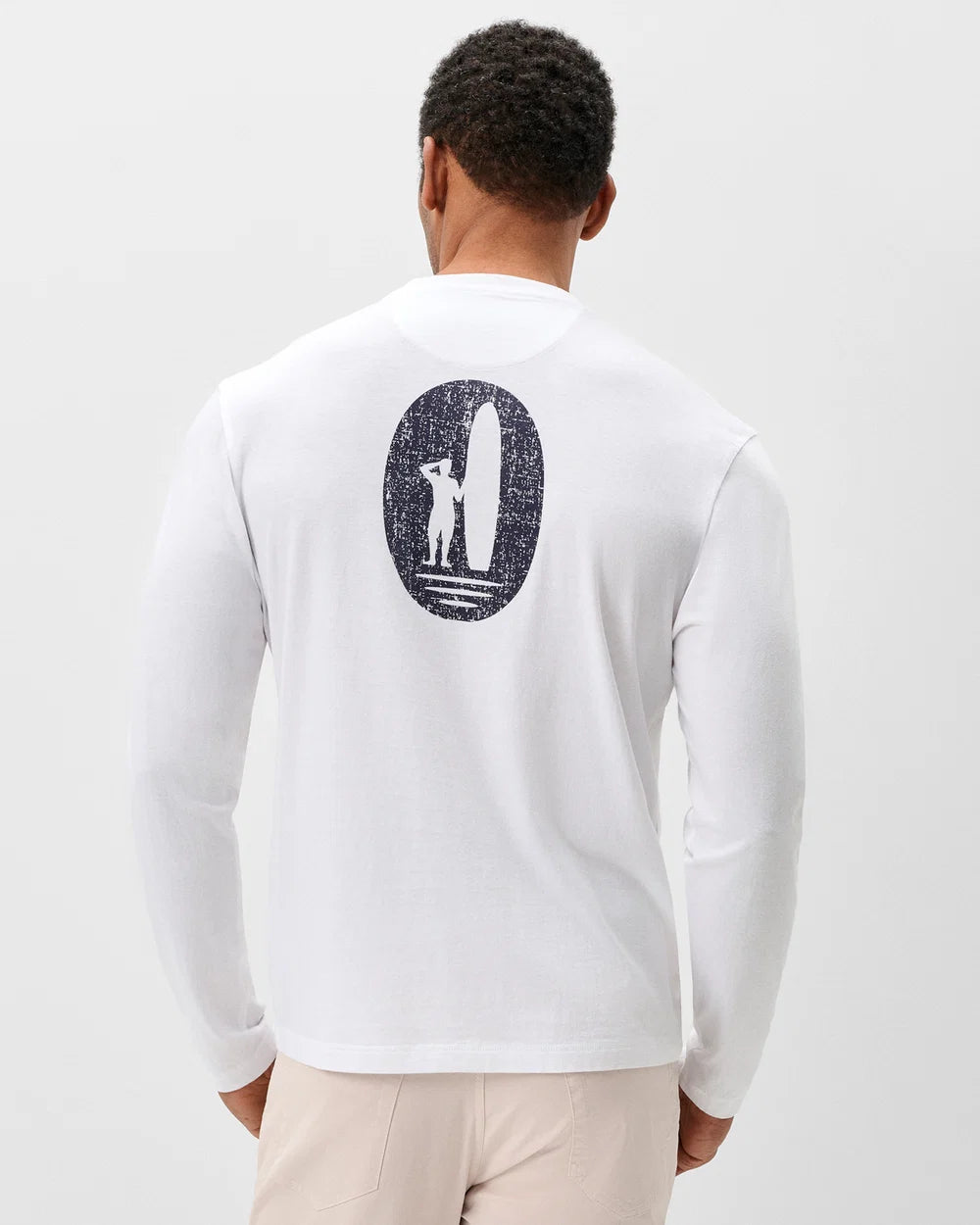 SURFER DUDE LONGSLEEVE TEE (WHITE) - JOHNNIE-O