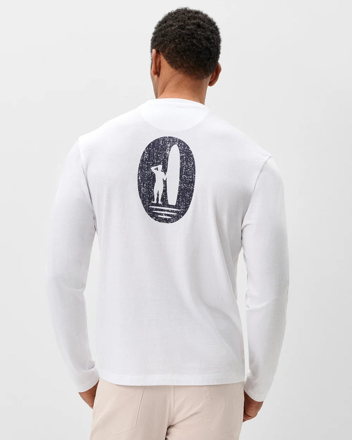 SURFER DUDE LONGSLEEVE TEE (WHITE) - JOHNNIE-O