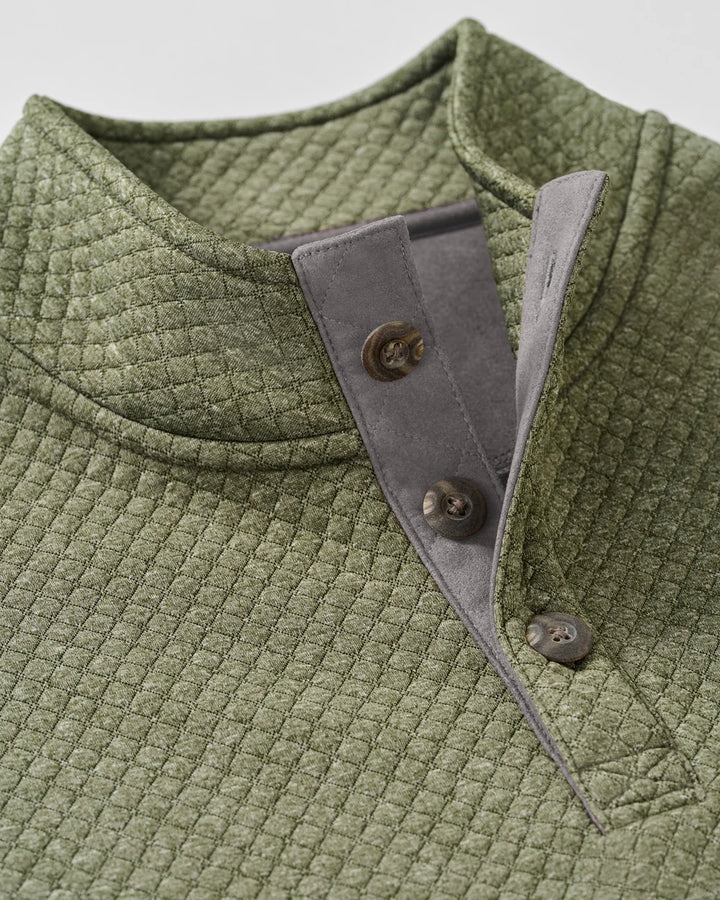 ROCKWELLS BUTTON PULLOVER (FOREST) - JOHNNIE-O