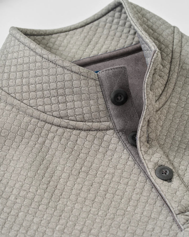 ROCKWELLS BUTTON PULLOVER (SMOKE) - JOHNNIE-O