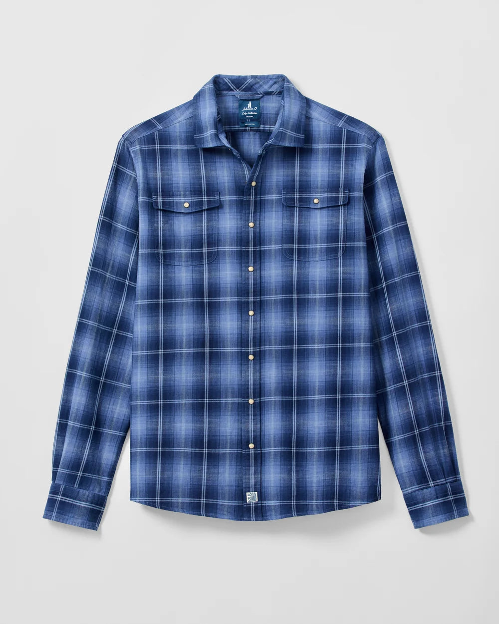 SNAP PLAID BUTTON UP SHIRT (LAKE) - JOHNNIE-O