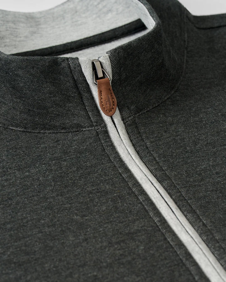 SULLY 1/4 SWEATER (HEATHER BLACK) - JOHNNIE-O