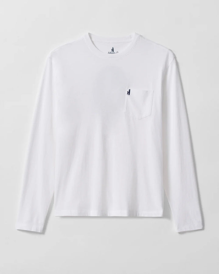 SURFER DUDE LONGSLEEVE TEE (WHITE) - JOHNNIE-O