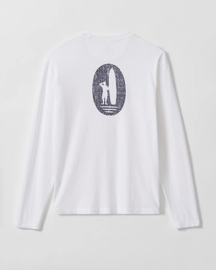 SURFER DUDE LONGSLEEVE TEE (WHITE) - JOHNNIE-O