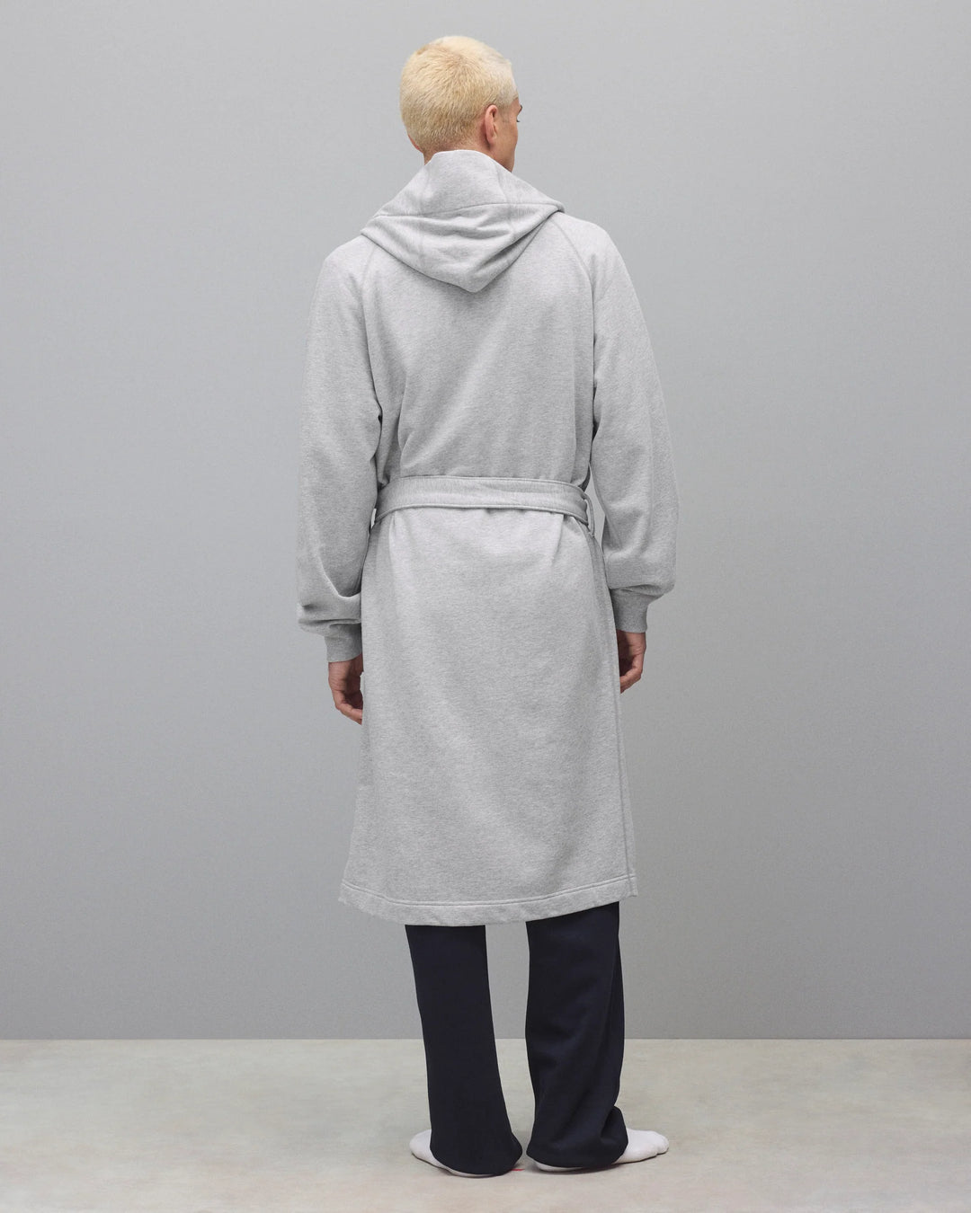 MIDWEIGHT TERRY HOODED ROBE (HEATHER GREY) - REIGNING CHAMP