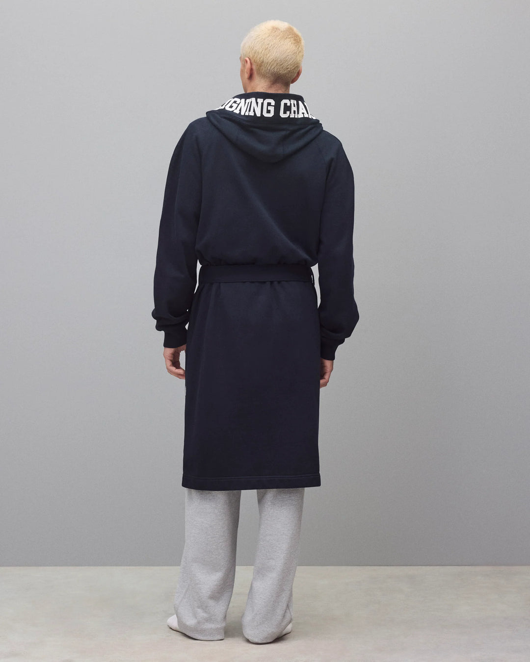 MIDWEIGHT TERRY LOGO ROBE (NAVY) - REIGNING CHAMP