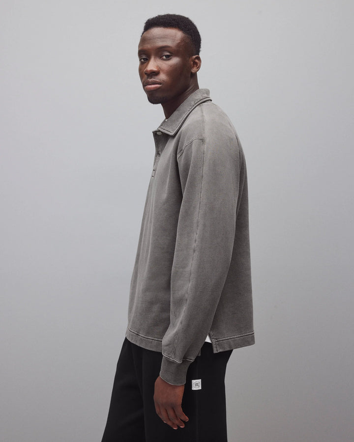 MIDWEIGHT FADEAWAY RUGBY SWEATSHIRT (FADED STONE) - REIGNING CHAMP