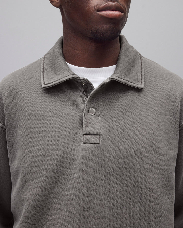 MIDWEIGHT FADEAWAY RUGBY SWEATSHIRT (FADED STONE) - REIGNING CHAMP