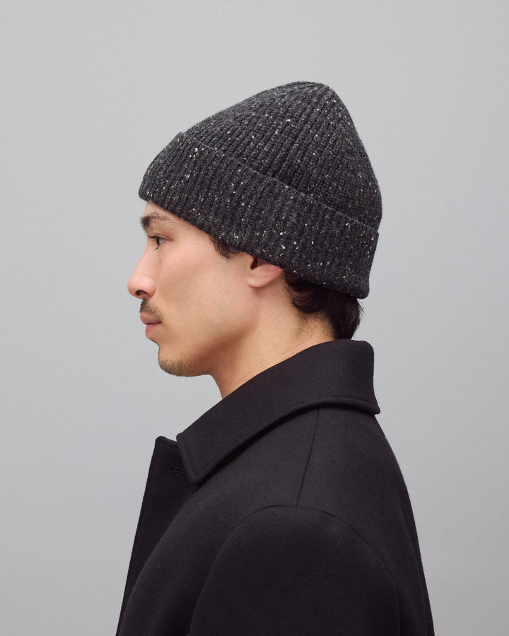 KNIT DONEGAL BEANIE (BLACK) - REIGNING CHAMP