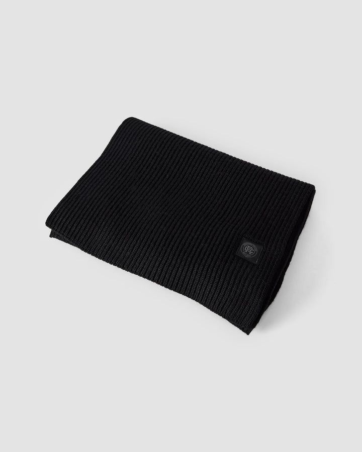 MERINO RIB SCARF (BLACK) - REIGNING CHAMP